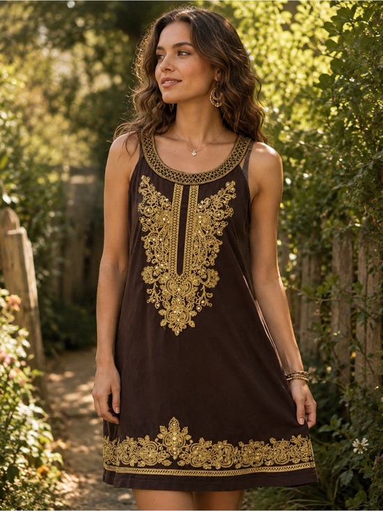 Chelsea & Theodore Dresses & Skirts - Thea Chelsea & Theodore Embroidered Sofft Dress, M